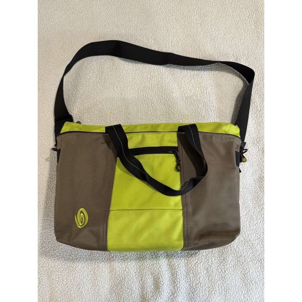 Timbuk2 Cargo Tote 20x12x7 Lime & Golden Brown Carry On Travel Bag